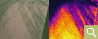 Thermalmerkmale eines römischen Übungskastells (Aufnahmedatum 28.06.2026)